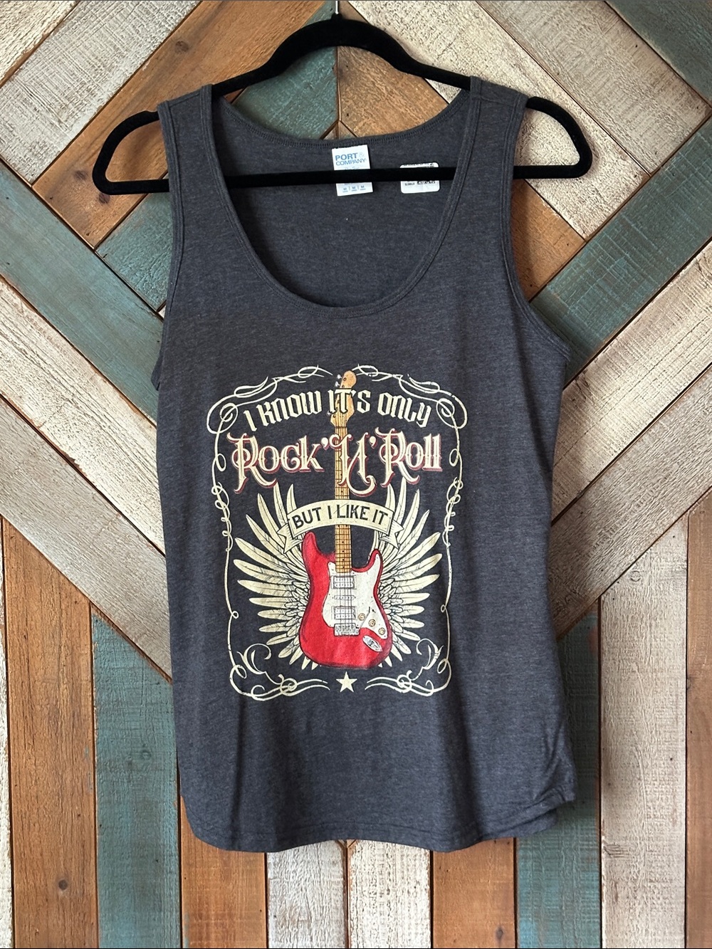 NEW! Women’s’ Charcoal 'Rock 'N' Roll' Graphic Tank Top
